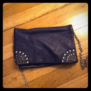 Blue studded bag